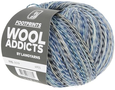 WOOLADDICTS Footprints 1115.0019 - blue/beige/jeans