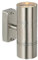 LUCIDE ARNE-LED - Wandleuchte Innen/Außen - Ø 6,3 cm - LED - GU10-2x5W 2700K - IP44 - Chrom Matt