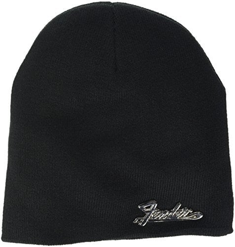 Fender Unisex Metal Logo Cuffless Beanie, One Size, (Kc230303Fen) Baseballkappe, Schwarz (Black), Einheitsgröße