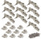 Emuca 1012907 Lot de 10 charnières à visser Ø35mm 165° fermeture douce montage rentrant et embases à visser avec réglage excentrique