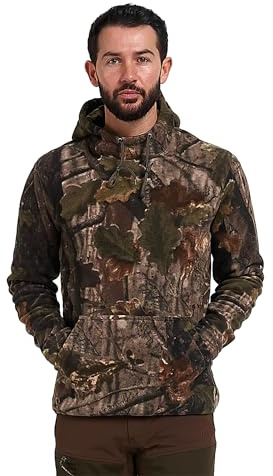 JACK PYKE Fieldman Fleece Hoodie for Men 250g – Warm, Lightweight, Water-Resistant Outdoor Pullover Hoodie with Drawstring Hood & Pocket – Perfect for Hunting, Fishing, Camping - Size S-3XL