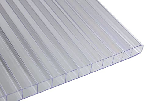 Falken Design Falkenacrylic-MW-CL-6MM/2436 Mw-CL-6mm/2436 Multiwall Polycarbonate Sheet, Greenhouse Cover, 6mm (0.236) 24 x 36 - Clear, Polycarbonate