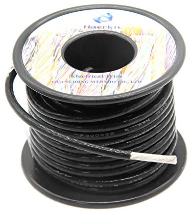 10 Gauge Electrical Wire Marine Grade Primary Wires Cable High Voltage 1000V Automotive high Temperature Wire Battery Cable 10 AWG Stranded of Tinned Copper Hook up Wire Hard Wires 25FT Black Roll