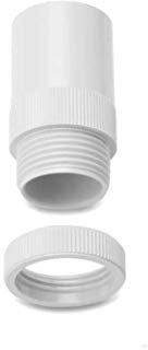 Pack of 10 20mm ADAPTORS Male Thread and Lock-Ring (20mm, White)