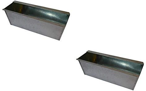 2X Blumenkasten Balkonkasten Einsatz für Europalette Pflanzkasten Verzinkt ca.35,5 X 12,5 x 12 CM Beet Garten vor der Haustüre für Europaletten oder passende Einwegpaletten Einsatz Blumen Pflanzen