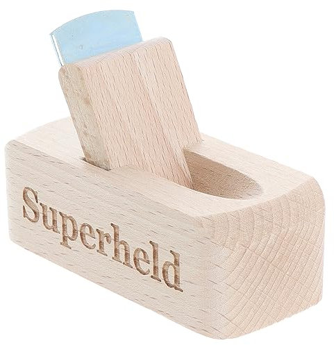 Spruchreif · Flaschenöffner aus Holz mit Gravur · Bierhobel mit Spruch · perfektes Männergeschenk (Superheld)