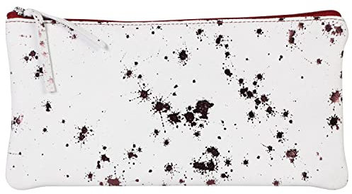 Clairefontaine 410115C Schlampermäppchen Cosmicuir, aus Wildleder Flach, 11 x 22cm, 1 Stück, Kirschrot