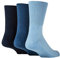 IOMI Footnurse - 3 Pack Unisex Extra Wide Bamboo Diabetic Socks | 4 Sizes | For Swollen Feet & Legs | Smooth Toe Seam | Cushioned Foot (6-8.5 UK, Blue)