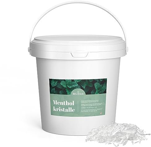 Mentholkristalle im praktischem Eimer/Tüte - Lebensmittelqualität - 100% reines Minzöl 500 Gramm