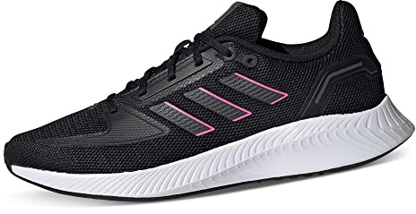 Adidas Damen Run Falcon 2.0 Laufschuhe, Schwarz Core Black Grey Screaming Pink, 36 EU