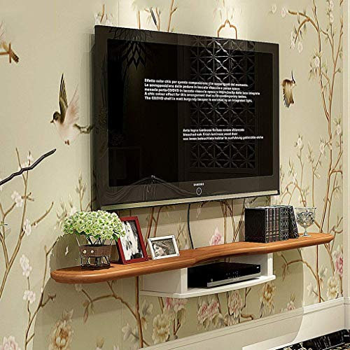 FHKBB floating shelf Floating Shelf Wall Mount TV Cabinet Wall Background Storage Shelf for DVD/Blu-Ray Players Satellite TV Box Cable Box (Color : B)