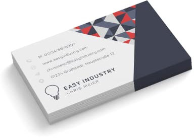 100 Visitenkarten drucken | Triangle | 1-seitig | Querformat | personalisieren | Farbe + Papier zur Auswahl | Industrie | Produkt Manager | Ingenieur | Bauleiter | Monteur | Berater (Rot)