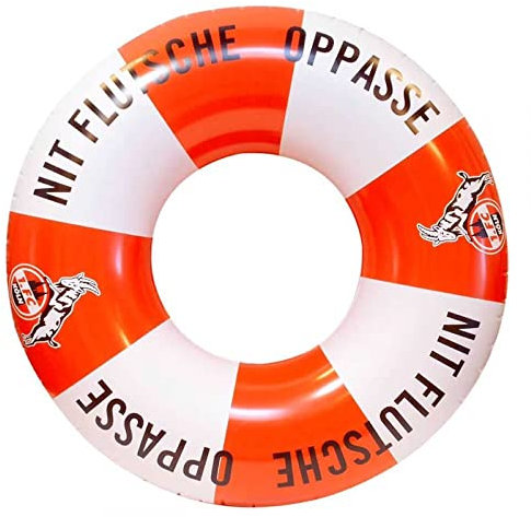1. FC Köln Schwimmreifen - Nit flutsche - rot/weiß Schwimmring Ø 120 cm