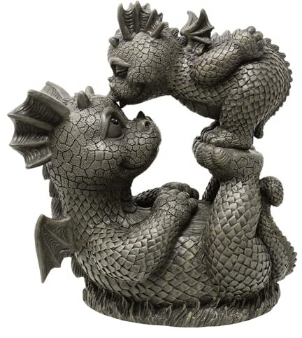 MystiCalls by Mayer Chess Gartenfigur Gartendrache - Modell Mommy - Fantasy Figur Deko Drache süß
