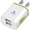 Pipestation® US 2 Pin to USB Plug Travel Adapter Charger - 1 Pack | USA Wall Adaptor with 2 USB Ports | American Universal America Power Charging for iPhone Samsung Smartphones Shaver Toothbrush