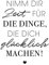 20 Servietten Nimm Dir Zeit Glückliche Dinge | Sprüche | Text | Tischdeko | Decoupage | Serviettentechnik 33x33cm