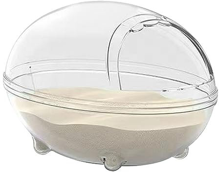 ACMEDE Casetta da Toilette per Roditori, Criceto Sabbia Bagno per Cincillà e Criceto, Casetta Criceto Toilette Nido Trasparente per Porcellini d'India, Cincillà, Ratti, Gerbilli e Conigli Nani