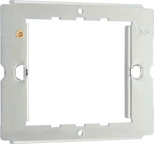 British General RFR12 1 and 2 Gang Grid Frame for Nexus Metal - White Moulded - Metal Clad and Part M Front Plates