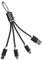 Tranzmtz - Keyring Multi USB 3A Fast Charging 3-in-1 Short Keychain Cable with USB Type C/USB/Micro USB/Phone Connectors - for Smart Phones Tablets and More (Black)