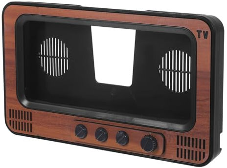 Hemobllo Retro-Handyhalter Retro-TV-Telefonhalter mobiler Ständer Handyständer Desktop-Telefon-Support Telefone Stehen Fernsehgerät Ornamente Dekorationen Halterung Holz