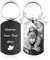 Easycosy Porte Clef Personnalisable Porte-Clés Personnalisé Photo et Texte Gravé Recto et Verso, Idéal Cadeau Personnalisé pour Femmes Homme Garçons Filles Mère Pères Ami en Acier Inoxydable