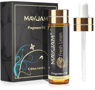 MAYJAM Fragrance Oil, 10ML Fresh Linen Aromatherapy Oil, with Glass Dropper, Diffuser Oil for Making Candle, Soap, Bath Bombs