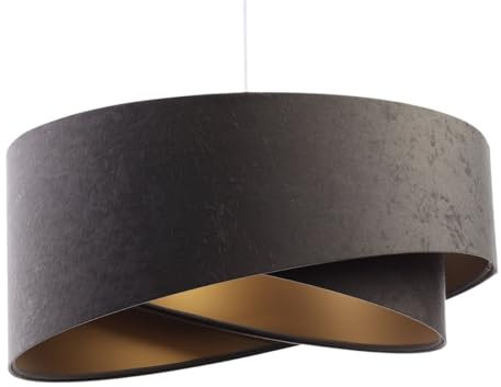 ONZENO Lightning Pendelleuchte Galaxy Nimbus Rustic 4 60W LED IP 20 Modern Pendelleuchte für Innenraum Wohnzimmer, Wohnkultur, Büro, Küche, 50x23x23cm (Grau, Gold)