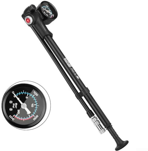 Bike Shock Pump, Adjustable Pressure Bike Fork Pump, 300PSI, Perfect For MTB And Electric Bikes