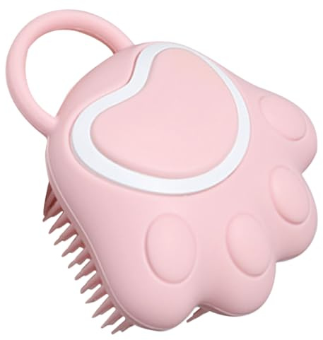 Silikon Kopfhautmassagebürste Rosa für Babys und Kinder | Sanfte Bürsten für Shampoo und Reinigung, Massagekamm, Entspannende Kopfhautpflege, Silikon, Rosa