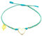 Bracelet Porte Bonheur Femme Bijoux Belle À Tomber, Bracelet Cœur Plaqué Or, Bijoux Trèfle à Quatre Feuilles Pour Femme, Fin Bracelet Bresilien Tresse, Création Française (Turquoise, plaqué or)