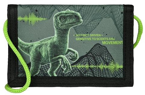 Undercover Jurassic World Kinder Geldbörse, Brustbeutel, 8 x 13 cm, Dinos, für Geld, Fahrkarten, sicher auf Reisen