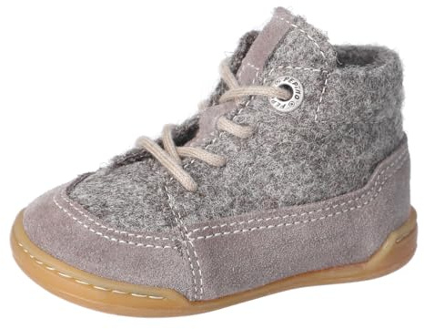 RICOSTA Mädchen und Jungen Stiefel Step, Kinder Lauflernschuhe, Weite: Mittel, lose Einlage, Barfuß-Schuh, Freizeit, Meteor/grau (460), 23 EU