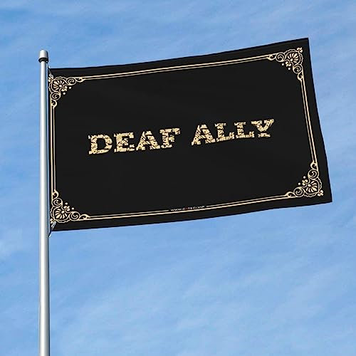 Bar Man Cave Decor Deaf Ally Flagge Mädchen Zimmer Dekor Terrasse Dekorationen Outdoor (120 x 180 cm)