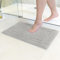 Decomira Badematte rutschfest | Als Badteppich Set kombinierbar | WC-Teppich Badezimmer-Teppich Bad-Vorleger waschbar | Duschvorleger waschbar Bad-Garnitur | Grau - 40x60 cm