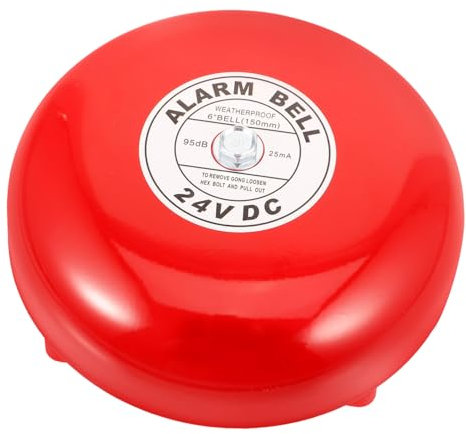 DOITOOL 24v Elektrische Alarmglocke Feuerglocke Mit Lautem Klingelsignal Aus Robustem Eisen Einfache Installation Für Industrie Und Notfälle
