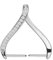 Messing Pavé-Anhänger-Klemmbügel, Eispickel-Charm-Schnallen, Clip-Anschlusszubehör, Verschlüsse zur Herstellung von Halsketten, Schmuck, Rhodium, 2 Stück