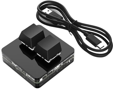 Ergonomiche due tastiere meccaniche da gioco, piccole, programmabili USB, retroilluminazione a colori
