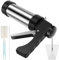 Oewnvmd Churrera Churro Maker Machine Kit de Acero Inoxidable para Hacer Churros con 3 Boquillas Diferentes para Pastelera Hueca