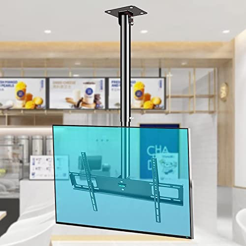 DRFGNF Multifunktionale TV-Halterung zur Deckenmontage, herunterklappbar, hält Bildschirme bis zu 55 kg/121 lbs, neig- und schwenkbare Teleskophalterung, passend für die meisten 26-50-Zoll-Flachbil
