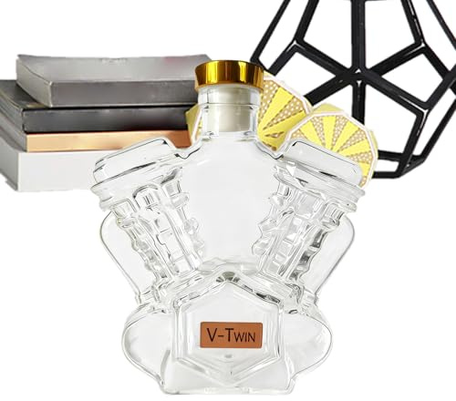 Bouteille De Whisky En Verre – Carafe Élégante Réutilisable Avec Bouchon Hermétique – Accessoire Bar Maison Cadeau Pour Amateur De Spiritueux – Bouteille Vide Pour Whisky Rhum Cognac