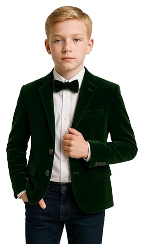 Boys Velvet Slim Fit Blazer Formal Wedding Dinner Birthday Winter Jacket