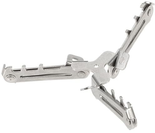 Außentankgestell Winter Feier für Canister mit Stabiler Alu Dreibeinbasis | Silberne Metallkonstruktion, Klappbare Beine und Gummipad, für Backpacking und Camp Köche