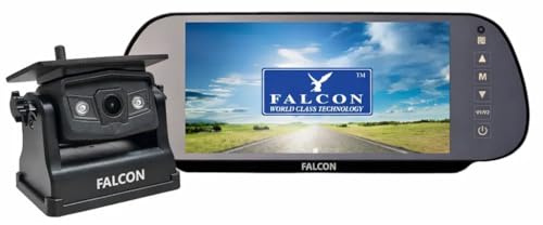 Falcon HD Magnetic Wireless Camera System + 7″ Mirror Monitor With DVR Recording Function – No Drilling Required (Black)