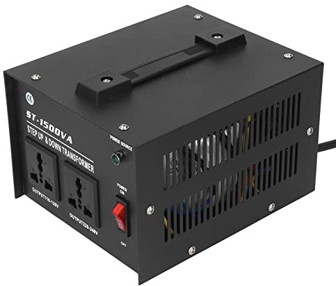 Ejoyous Convertitore di Tensione 1500W 110V 220V, Trasformatore Step Up Down con Protezione da Sovraccarico per Apparecchiature Elettriche Domestiche (Spina europea)