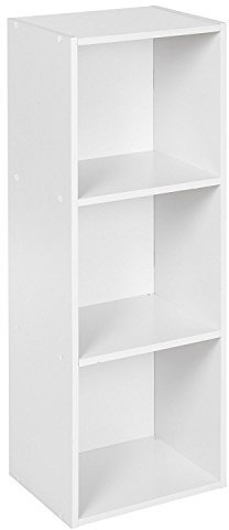 TOP Marques Collectibles Taylor & Brown® 1, 2, 3, 4 Tier Wooden Bookcase Shelving Display Storage Wood Shelf Shelves Unit (White, 3 Tier)