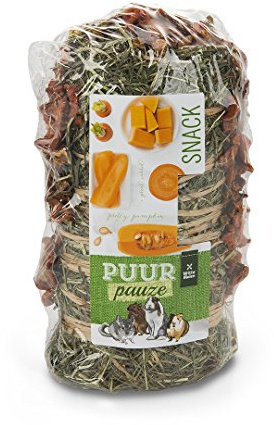 Puur Heu Rolle mit Gemüse 200 g – Hohe Qualität behandelt – Hay Rolle mit Karotte & Kürbis