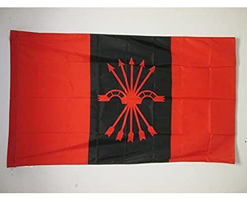 AZ FLAG Bandera de la FALANGE ESPAÑOLA DE Las JONS 90x60cm para Palo - Bandera del FALANGISMO 60 x 90 cm
