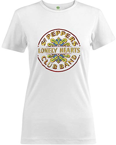 T-Shirt # Xxl White Femmina # Sgt Pepper Drum Colour