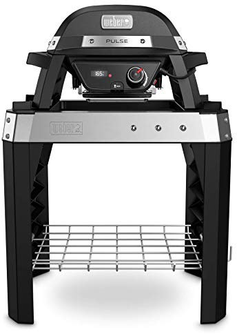 Weber Pulse 1000 Grill Carrello Elettrico 1800W Nero, Acciaio inossidabile