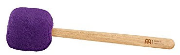 Sonic Energy Gong Schlägel Lila – 30 cm – Aus Wolle und Kunstfell – Buchenholzgriff – Für Gongspieler, Percussion, Meditation (MGM-S-L)